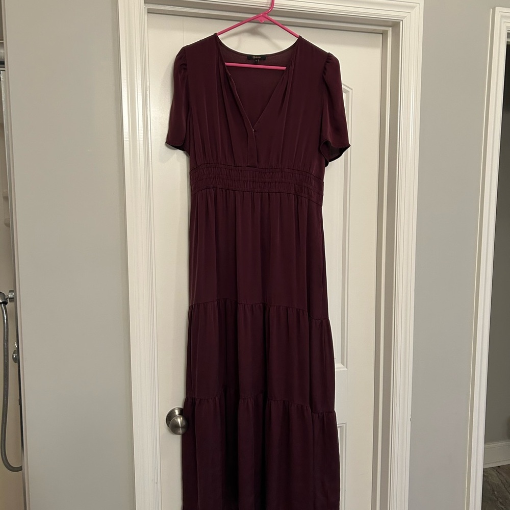 Quince 100% Washable Silk Tiered Maxi Dress